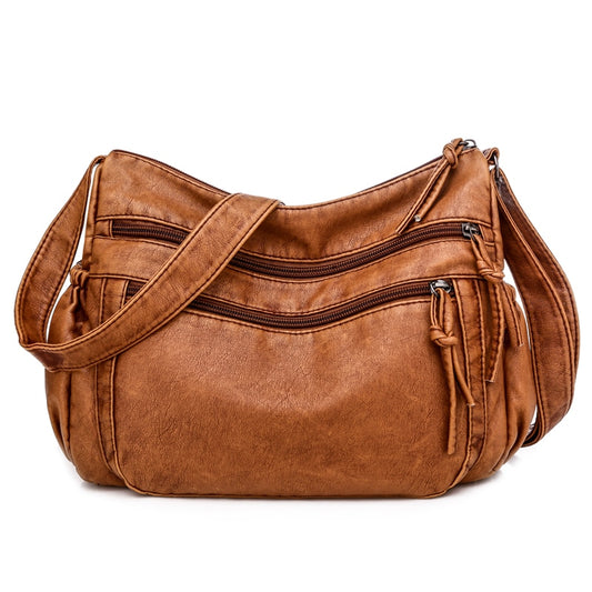 Sac Cuir Souple Bandoulière Femme Marron  