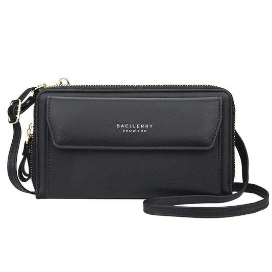 Pochette Téléphone Bandoulière Femme Noir  