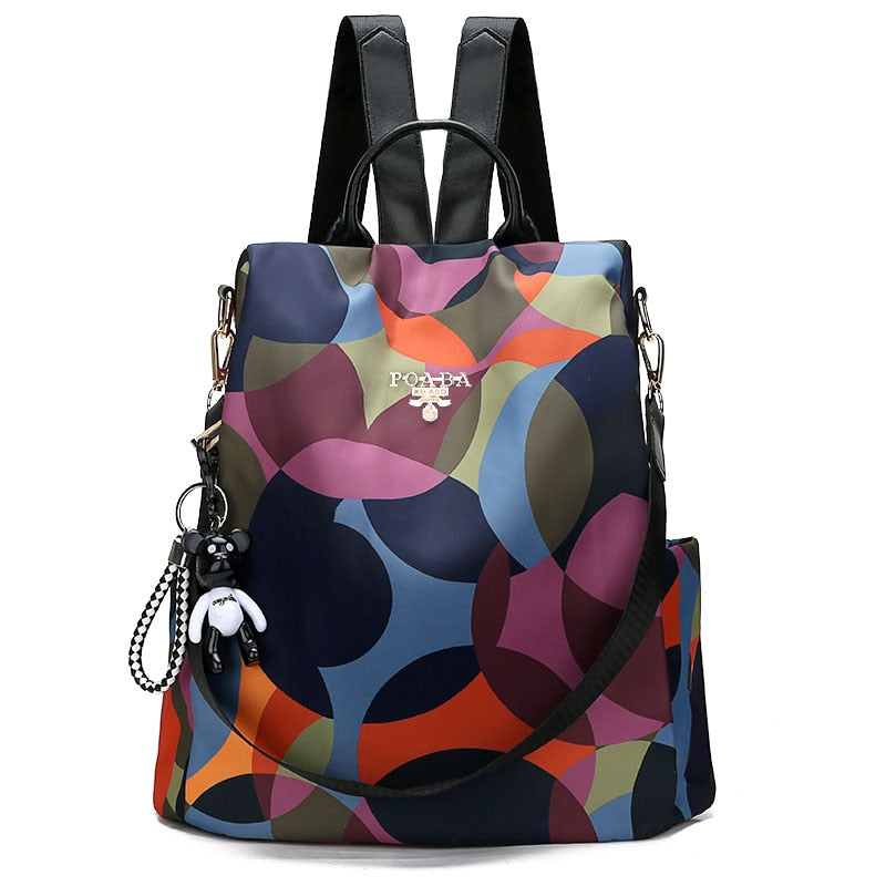 Sac à Dos Convertible Bandoulière Femme Multicolore  