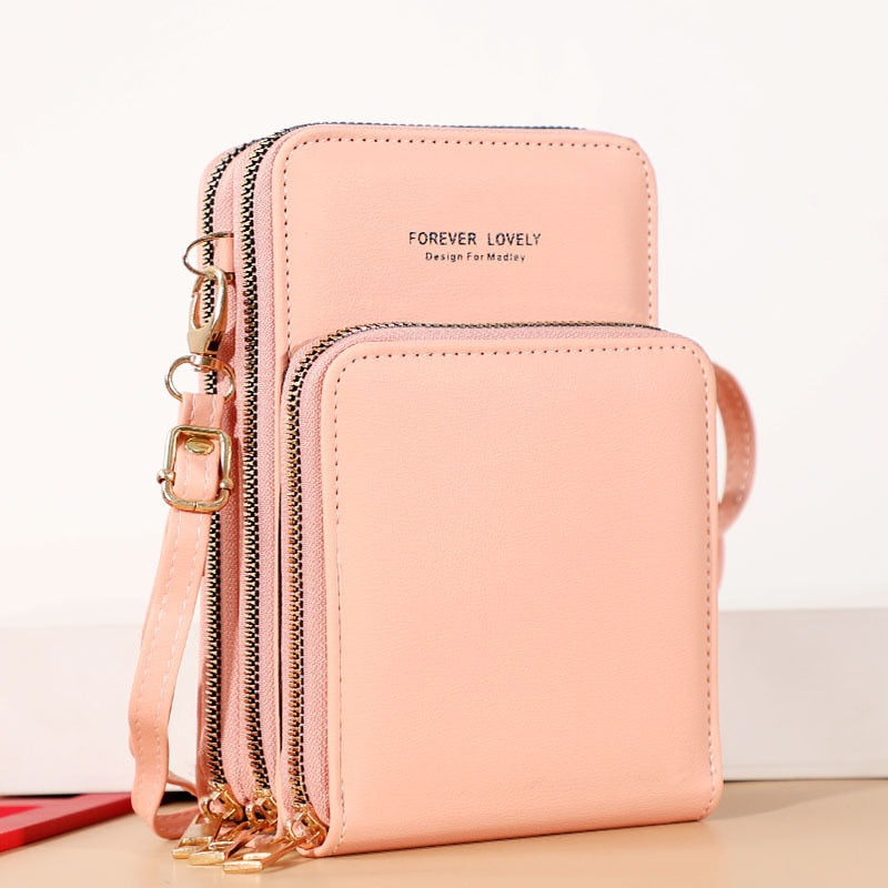 Pochette Voyage Bandoulière Femme Rose clair  