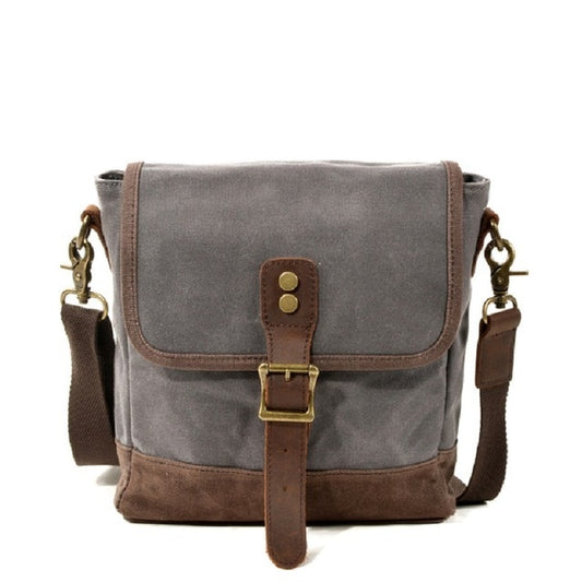 Sac Bandoulière Original Rétro Vintage Homme Gris  