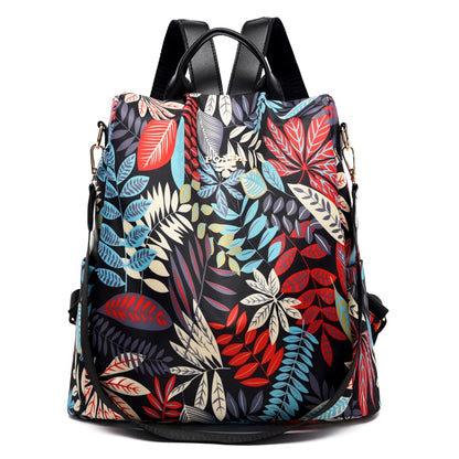 Sac à Dos Convertible Bandoulière Femme Plantes bleus  