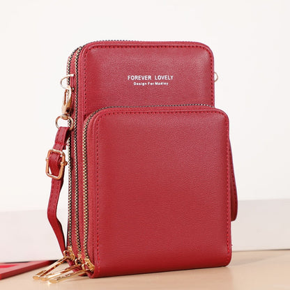 Pochette Voyage Bandoulière Femme Rouge  