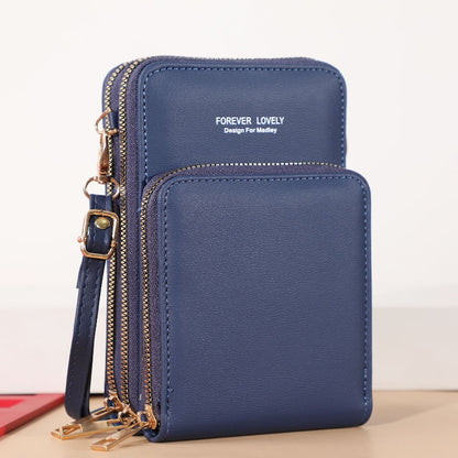 Pochette Voyage Bandoulière Femme Bleu  