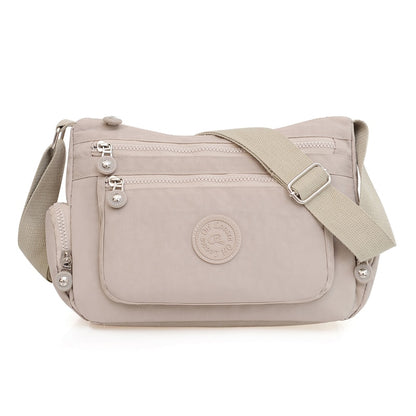 Sac Bandoulière Femme Nylon Imperméable Beige  