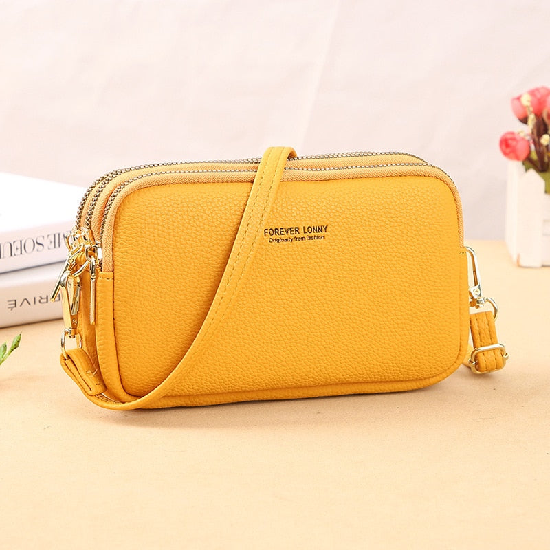 Sac Bandoulière Rectangulaire Femme Jaune  