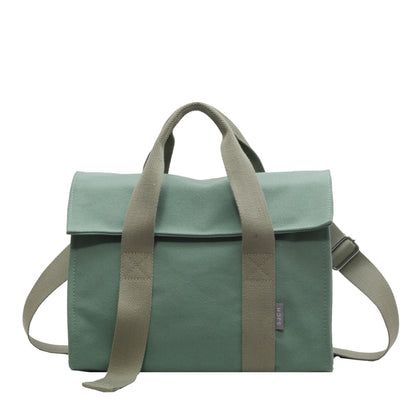 Sac Besace Toile Femme Vert 31x24x16cm 