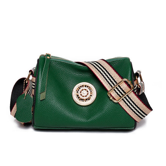 Le Petit Sac à Bandoulière en Cuir Vert  