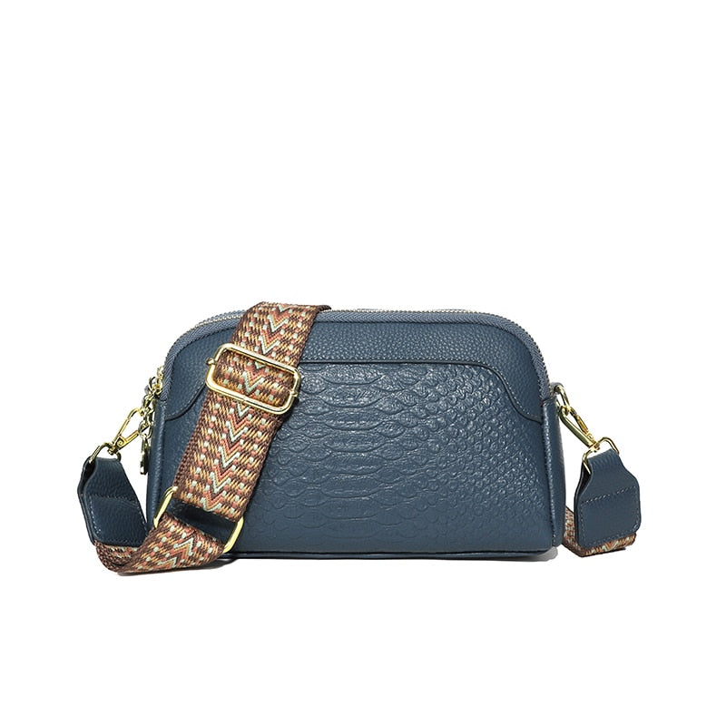 Sac Bandoulière Épaisse Bleu 23cm 7cm 14cm 