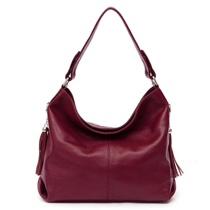 Grand Sac Besace Bandoulière Femme Bordeaux  