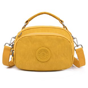 Le Sac à Bandoulière en Nylon Jaune  