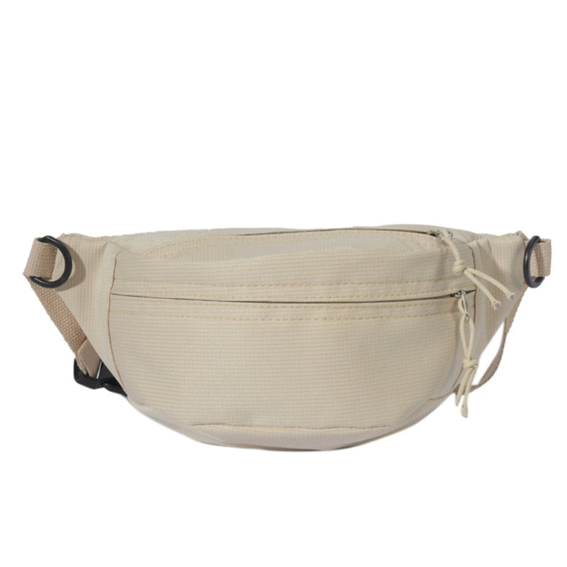 Sacoche Banane Bandoulière Homme Beige  