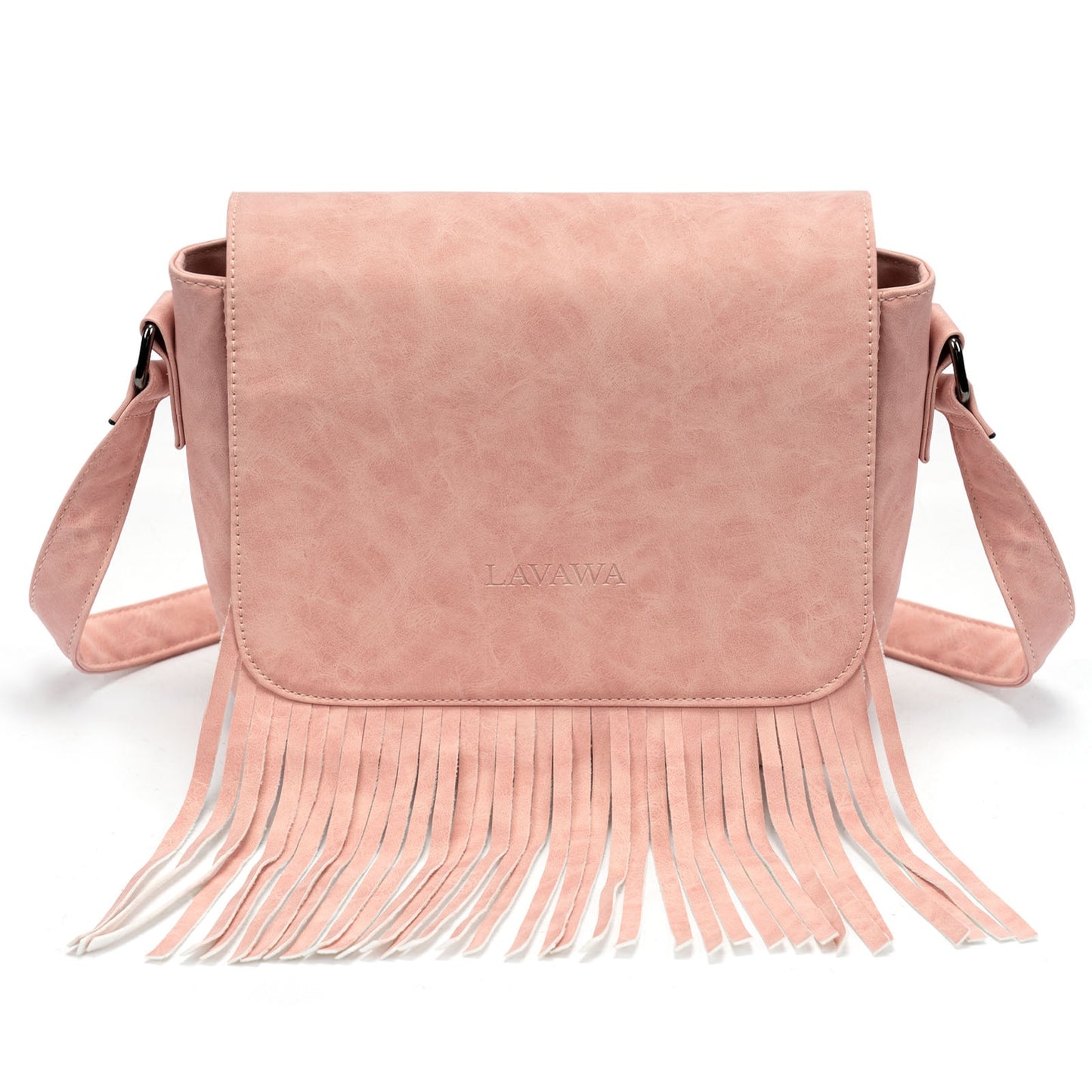 Sac Bandoulière Frange Rose pâle  