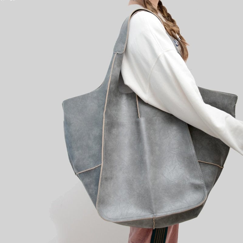 Le Sac Cabas à Bandoulière Gris  